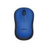 Logitech M220 Silent Raton Inalambrico 1000dpi - Silencioso - 3 Botones - Uso Ambidiestro - Color Azul