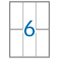 Apli Etiquetas A5 Blancas 49.0 x 100.0mm 15 Hojas