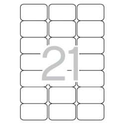 Apli Etiquetas Blancas Permanentes 63.5 x 38.1mm 25 Hojas