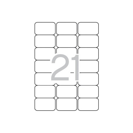 Apli Etiquetas Blancas Permanentes 63.5 x 38.1mm 25 Hojas