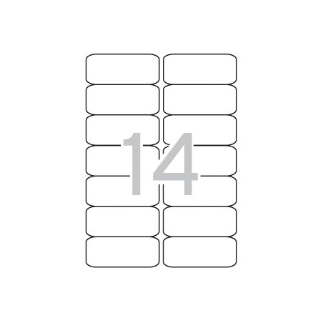 Apli Etiquetas Blancas Permanentes 99.1 x 38.1mm 25 Hojas