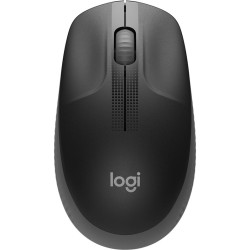 Logitech M190 Full Size Raton Inalambrico USB 1000dpi - 3 Botones - Gran Tamaño - Uso Ambidiestro - Color Negro/Gris Oscuro