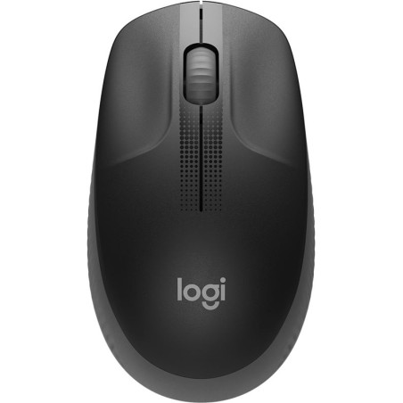 Logitech M190 Full Size Raton Inalambrico USB 1000dpi - 3 Botones - Gran Tamaño - Uso Ambidiestro - Color Negro/Gris Oscuro