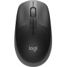 Logitech M190 Full Size Raton Inalambrico USB 1000dpi - 3 Botones - Gran Tamaño - Uso Ambidiestro - Color Negro/Gris Oscuro