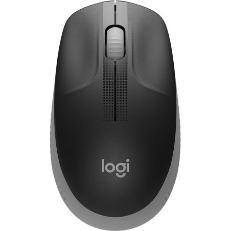 Logitech M190 Full Size Raton Inalambrico USB 1000dpi - 3 Botones - Gran Tamaño - Uso Ambidiestro - Color Negro/Gris Claro