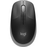 Logitech M190 Full Size Raton Inalambrico USB 1000dpi - 3 Botones - Gran Tamaño - Uso Ambidiestro - Color Negro/Gris Claro