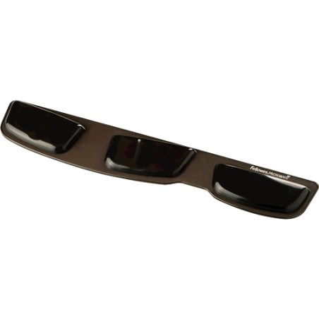 Fellowes Reposamuñecas para Teclado de Gel con Canal Ergonomico - Minimiza la Presion sobre la Muñeca - Color Negro