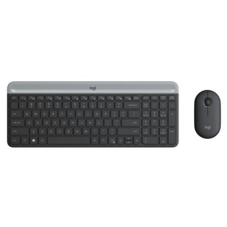 Logitech MK470 Slim Pack Inalambrico USB Teclado 12 Teclas FN + Raton 1000dpi 3 Botones - Ultafinos - Silenciosos - Uso Ambidies