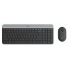 Logitech MK470 Slim Pack Inalambrico USB Teclado 12 Teclas FN + Raton 1000dpi 3 Botones - Ultafinos - Silenciosos - Uso Ambidies