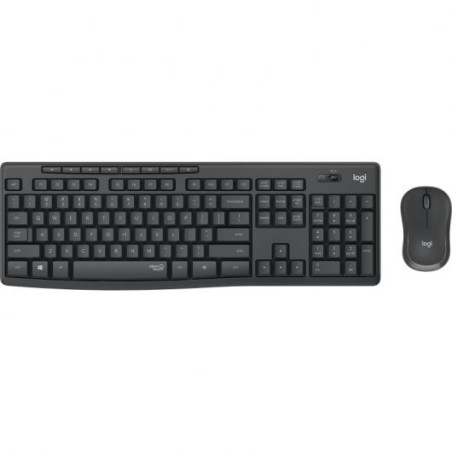 Logitech MK295 Pack Inalambrico Teclado + Raton 1000dpi 3 Botones - Teclas y Botones Silenciosos - Uso Ambidiestro - Color Negro