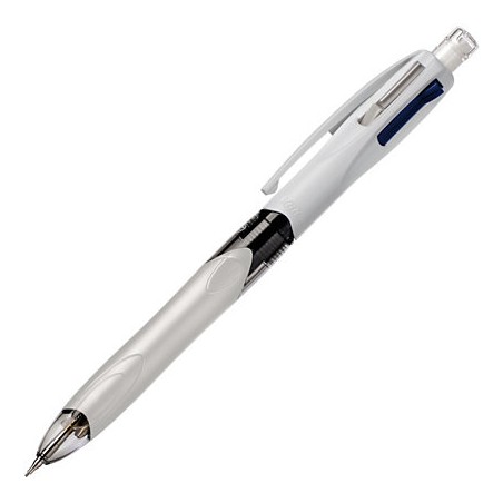 Bic 4 Colours 3+1 Boligrafo y Portaminas Retractil - Punta Media de 1mm - Mina HB 0.7mm - Cuerpo Ancho con Grip - Goma de Borrar