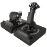 Logitech X56 Hotas Joystick + Acelerador USB - Iluminacion RGB - 31 Botones Programables, 13 Ejes y 5 Selectores de Vista - Dos 