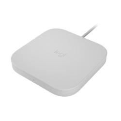 Logitech Powered Pad Cargador Rapido Inalambrico para Smartphones - 9W - Tecnologia QI - Indicador LED - Color Blanco