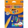 Bic Kids Evolution Stripes Caja de 18 Lapices de Colores surtidos - Fabricados en Resina - Punta Ultraresistente - Mina Pigmenta