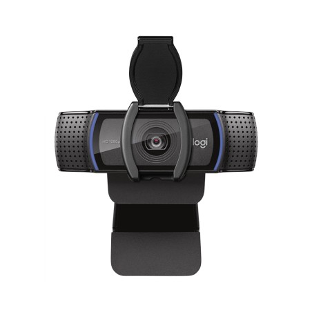 Logitech C920s Webcam HD Pro 1080p - USB 2.0 - Enfoque Automatico - Microfonos Integrados - Tapa de Obturador - Campo Visual de 