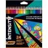 Bic Intensity Color Up Caja de 24 Lapices Triangulares de Colores Surtidos - Fabricados en Resina - Mina Ultraresistente de 3.20