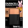 Duracell Bateria Externa/Power Bank 10050mAh PD 18W y QC 3.0 - 1x USB-A, 1x USB-C - Indicadores Led - 2 Dispositivos Simultaneam
