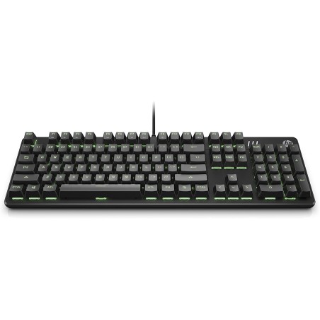 HP Pavilion 550 Teclado Mecanico Gaming USB - Iluminacion LED Verde - Antighosting - Color Negro