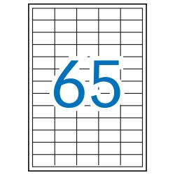 Apli Etiquetas Blancas Permanentes para Laser 38.0 x 21.2mm 250 Hojas