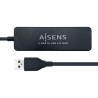 Aisens HUB USB 2.0 - Tipo A Macho a 4xTipo A Hembra - 30cm - Color Negro