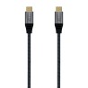 Aisens Cable USB 2.0 Aluminio 5A 100W E-MARK - USB-C/M-USB-C/M - 1.0M - Color Gris