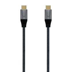 Aisens Cable USB 2.0 Aluminio 5A 100W E-MARK - USB-C/M-USB-C/M - 2.0M - Color Gris