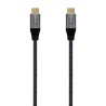 Aisens Cable USB 3.2 Gen2x2 Aluminio 20Gbps 8K@30Hz 5A 100W E-Mark, Tipo USB-C/M-USB-C/M - 0.6m - Color Gris
