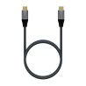 Aisens Cable USB 3.2 Gen2x2 Aluminio 20Gbps 8K@30Hz 5A 100W E-Mark, Tipo USB-C/M-USB-C/M - 1.0m - Color Gris
