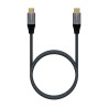 Aisens Cable USB 3.2 Gen2x2 Aluminio 20Gbps 8K@30Hz 5A 100W E-Mark, Tipo USB-C/M-USB-C/M - 1.0m - Color Gris