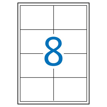 Apli Etiquetas Blancas Permanentes para Laser 97.0 x 67.7mm 250 Hojas