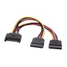 Aisens Cable SATA Alimentacion - SATA/M-2xSATA/H - 20cm - Color Negro