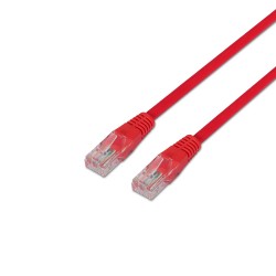 Aisens Cable de Red Latiguillo RJ45 Cat.5e UTP AWG24 - 2.0m - 10/100 Mbit/s - Color Rojo
