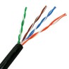Aisens Cable de Red Exterior Impermeable RJ45 Cat.5e UTP Rigido AWG24 - Bobina de 100m - Resistente a Rayos Ultravioleta para la