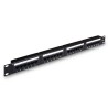 Aisens Panel de Parcheo de 24 Puertos RJ45 Cat.5e UTP - 19" 1U Dual IDC - Color Negro