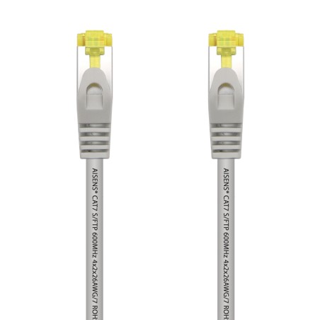 Aisens Cable de Red Latiguillo RJ45 LSZH Cat.7 600 Mhz S/FTP PIMF AWG26 - 5.0M - Color Gris