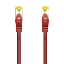 Aisens Cable de Red Latiguillo RJ45 LSZH Cat.7 600 MHz S/FTP PIMF AWG26 - 0.5M - Color Rojo