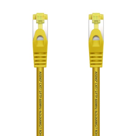 Aisens Cable de Red Latiguillo RJ45 LSZH Cat.7 600 MHz S/FTP PIMF AWG26 - 1.0M - Color Amarillo