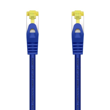 Aisens Cable de Red Latiguillo RJ45 LSZH Cat.7 600 MHz S/FTP PIMF AWG26 - 0.5M - Color Azul