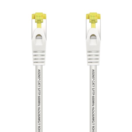 Aisens Cable de Red Latiguillo RJ45 LSZH Cat.7 600 MHz S/FTP PIMF AWG26 - 2.0M - Color Blanco