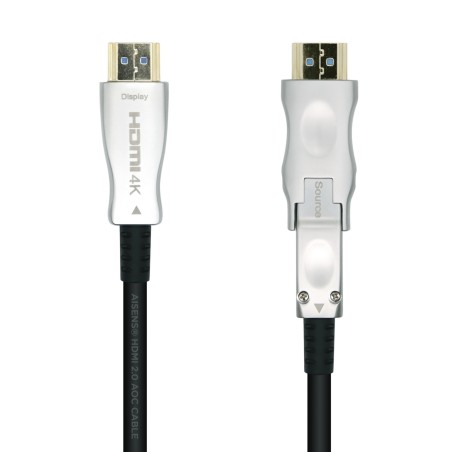 Aisens Cable HDMI V2.0 AOC (Active Optical Cable) Desmontable Premium Alta Velocidad / HEC 4K@60Hz 4:4:4 18Gbps - A/M-D/A/M - 15