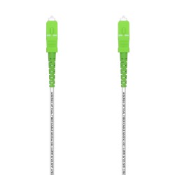Aisens Cable Fibra Optica Latiguillo G657A2 3.0 9/125 SMF Simplex CPR Dca LSZH - SC/APC-SC/APC - 5.0M - Color Blanco