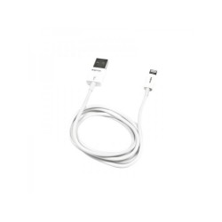 Approx Cable USB a Micro USB/Lightning - 2 en 1 para Android y Apple - 1m