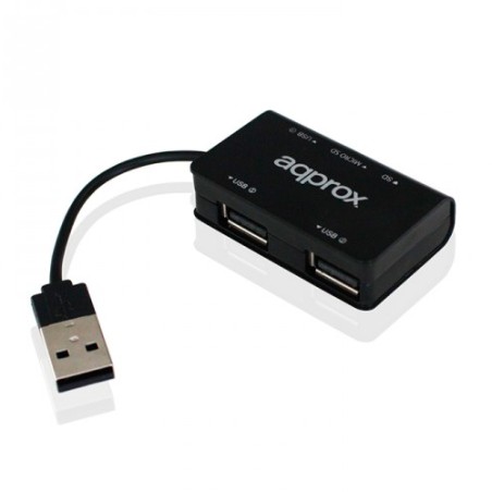 Approx Hub USB 2.0 3 Puertos USB + Lector de Tarjetas