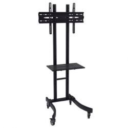 Approx Soporte de Suelo con Ruedas para TV 30"-55" - Bloqueo de Ruedas - Bandeja Multiusos - Peso Max 40Kg - VESA 600X400mm