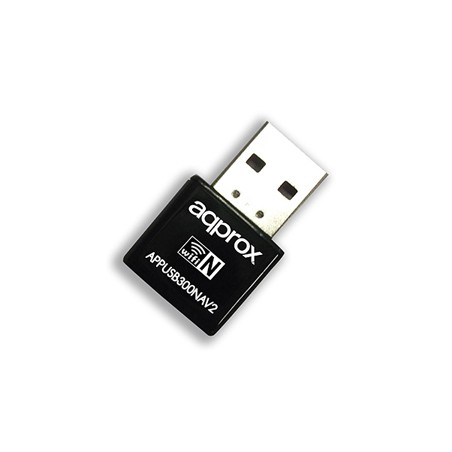 Approx Adaptador Nano USB WiFi Inalambrico - Hasta 300Mbps - Chipset Realtek 8192EU