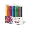 Alpino Color Experience Pack de 12 Rotuladores Doble Punta con Punta Pincel - Forma Triangular Ergonomica - Punta Fine Liner de 