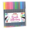Alpino Color Experience Pack de 12 Rotuladores Brush Lettering - Punta Pincel de 4.55mm - Tinta Base Agua - Colores Vivos y Bril
