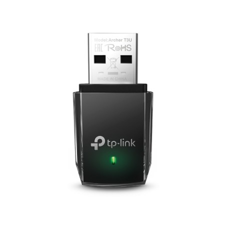 TP-LINK Archer T3U Mini Adaptador USB mini Inalambrico MU-MIMO AC1300 - Color Negro - Alta Velocidad