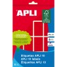 Apli Etiquetas 10 Rojas 25 x 40mm 8 Hojas