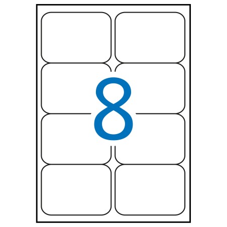 Apli Etiquetas Amarillo Fluorescente Permanentes 99.1 x 67.7mm 20 Hojas